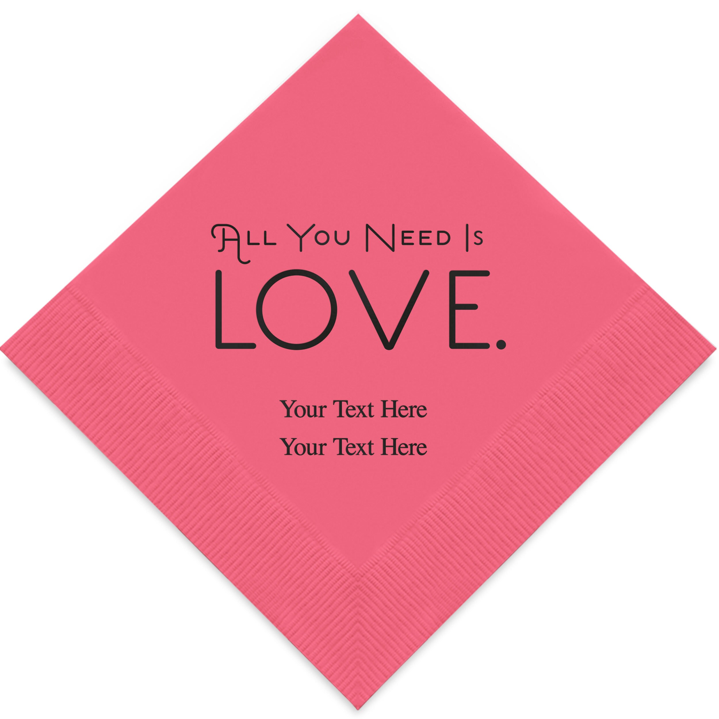 Love Quote Napkins Paper Napkin Custom Printed Napkins Etsy