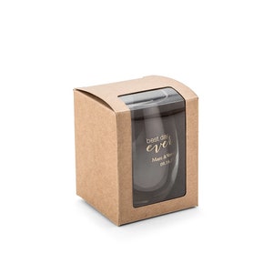 Small Stemless Wine Glass Gift Box Gift Box with Clear Window Gift Box For Small Stemless Wine Glasses image 2