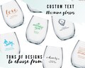 Personalized Large Wine Glasses - Custom Glassware - Wedding Wine Glasses - Birthday Wine Glasses - Bridal Shower Glasses - Unique Favor