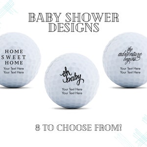 Custom Baby Shower Golf Balls - 8 Designs to Choose From - Personalized Golf Balls - Custom Baby Shower Favor - Useful Baby Shower Favor