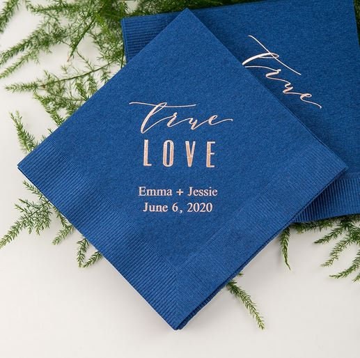 True Love Napkins Paper Napkin Custom Napkins Printed Etsy