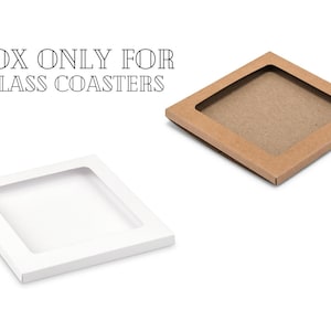 Glasuntersetzer Geschenkboxen - Geschenkbox für Glasuntersetzer - Kraft oder Weiß Glasuntersetzer Geschenkboxen