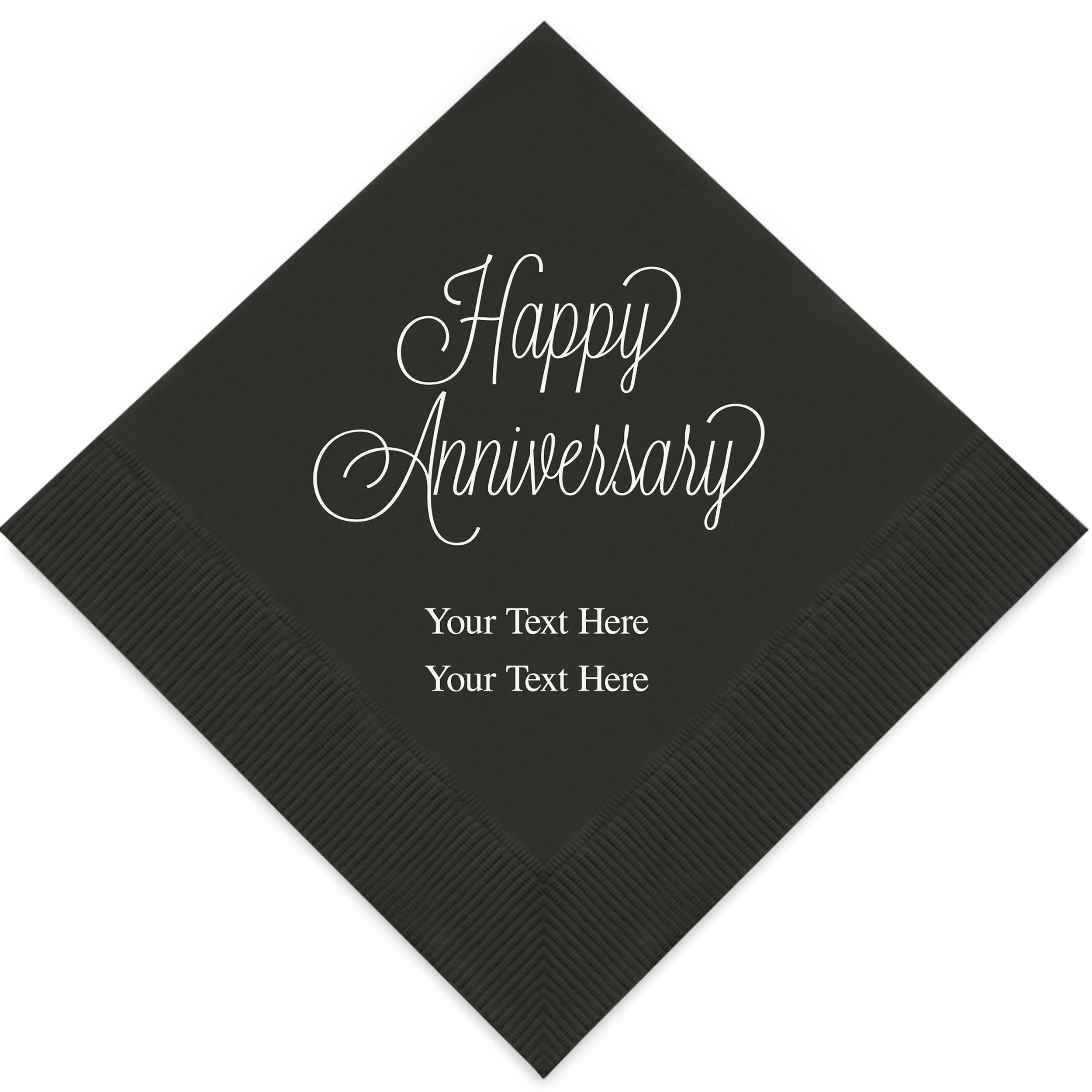 Happy Anniversary Personalized Napkins Anniversary Party Etsy