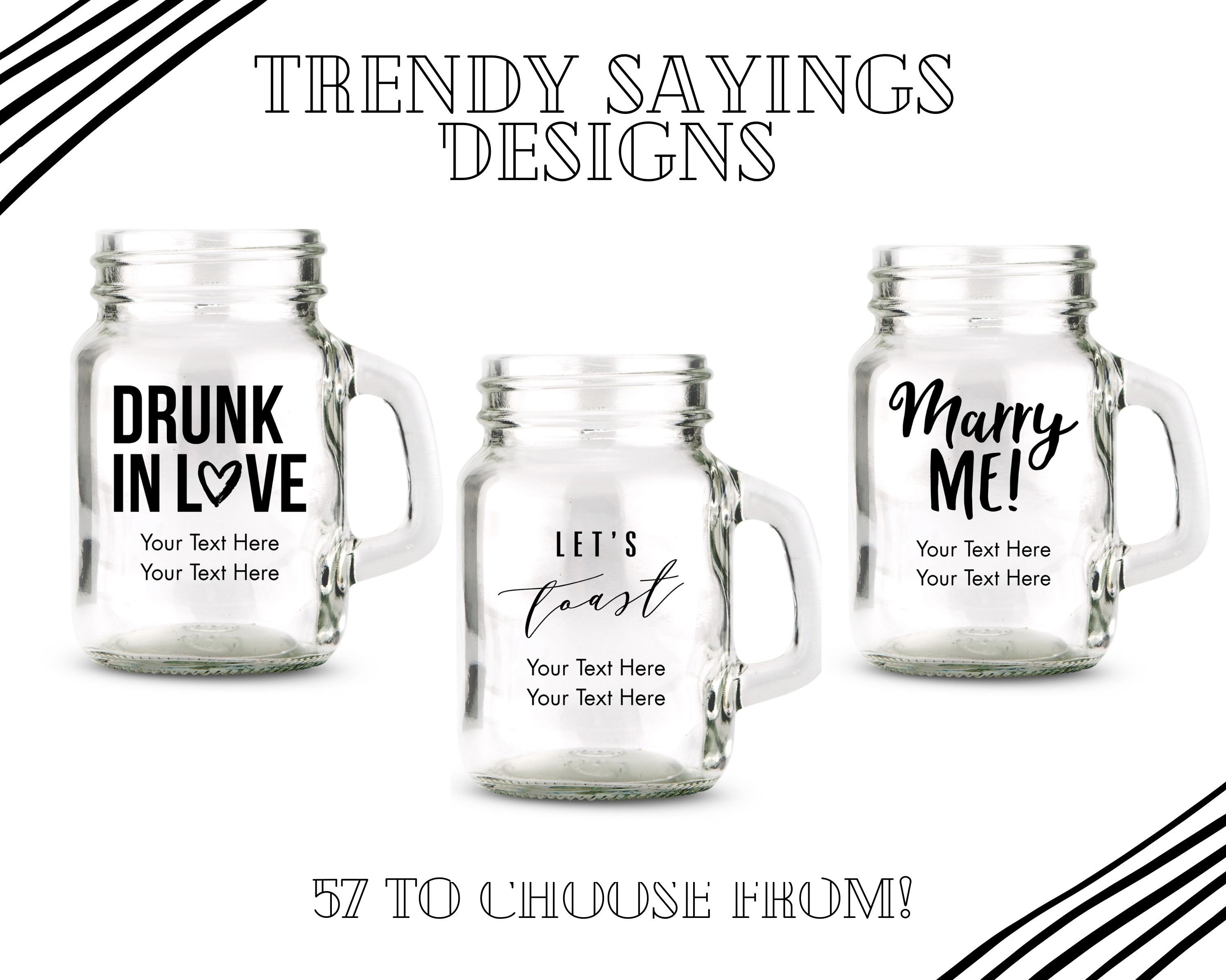 Personalised Drinks Jar Personalised Mason Jar Custom Jam Jar Glasses for  Wedding Hen Party Bridal Shower Mementos Wedding Mementos 