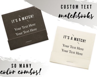 Set of 50 It's A Match Matchbooks - Wedding Matchbook - Personalized Wedding Matches - Custom Matchbook - Favors - Engagement Party Favor
