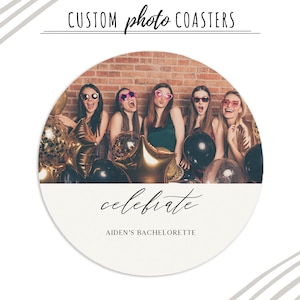 Posavasos personalizados con foto para despedida de soltera - Posavasos de cartón impreso - Posavasos redondos personalizados - Posavasos de cumpleaños - Posavasos para despedida de soltera
