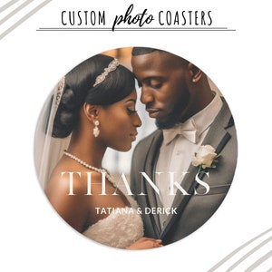 Sous-bocks photo personnalisés - sous-bocks photo de mariage personnalisés - sous-bocks personnalisés en carton-pâte - sous-bocks anniversaire jalon - sous-bocks logo personnalisés