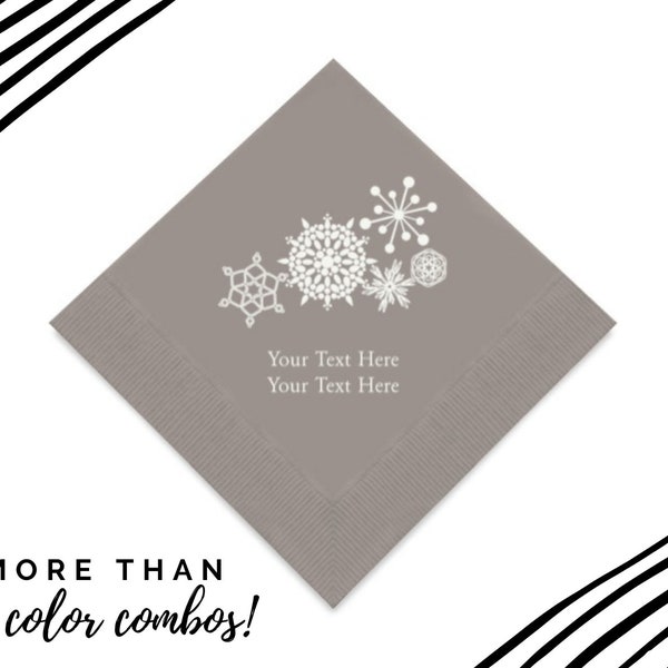Snowflake Napkins Etsy