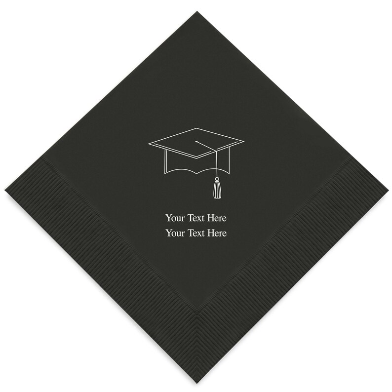 Custom Graduation Napkins Personalized Grad Napkins Etsy