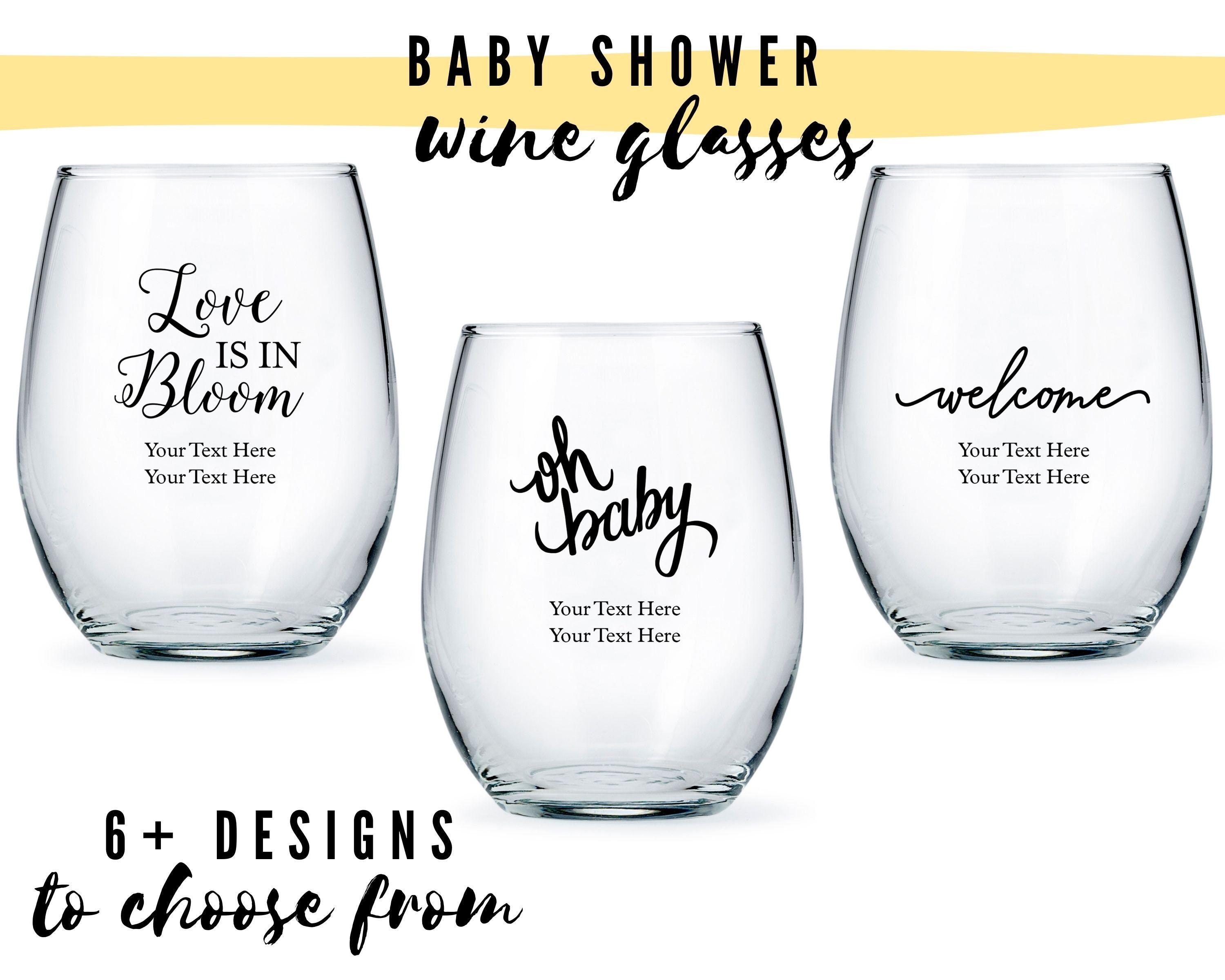 Cute Personalized Wine Glasses for 2 w/glitter bottom. Initial on the front  w/short saying on the back. Choose your colors. Great Gift Idea!