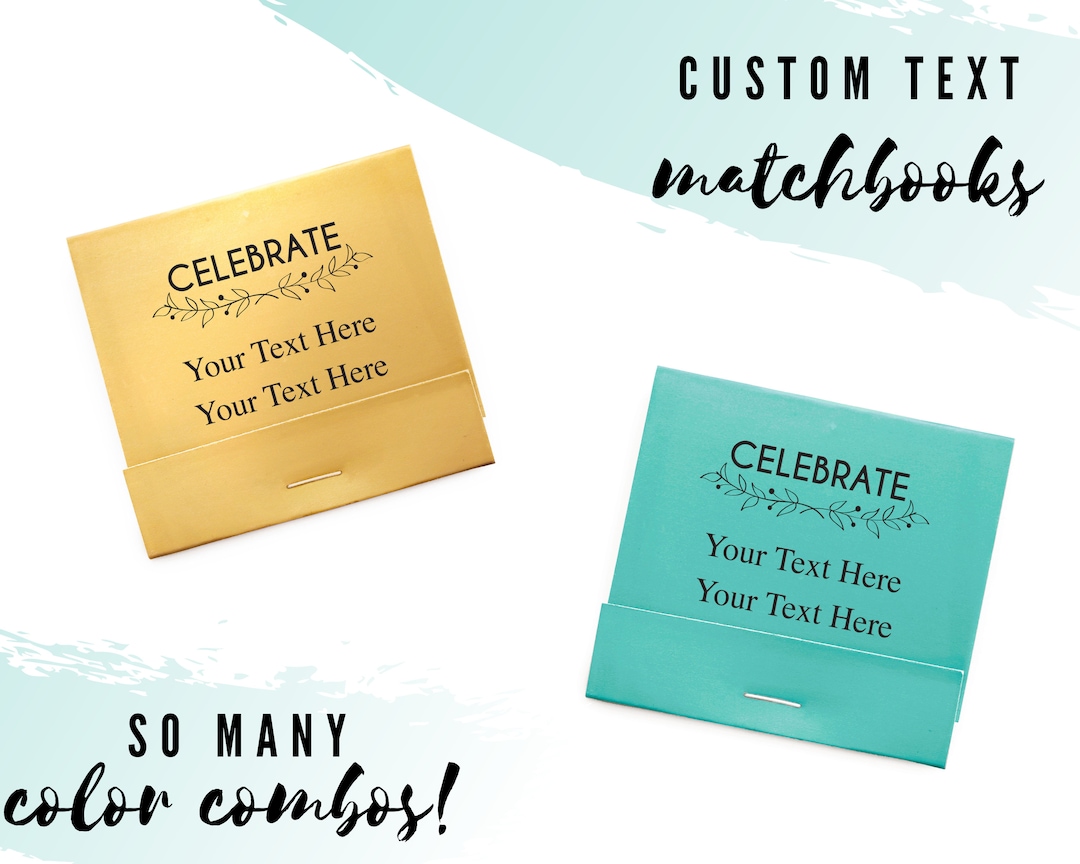 Set of 50 Celebrate Matchbooks Wedding Matchbook Personalized Wedding