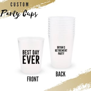 Personalized Party Cups - BEST DAY EVER Party Glasses - Custom Wedding Cups - Personalized Wedding Cups - Wedding Barware - Wedding Bar Cups