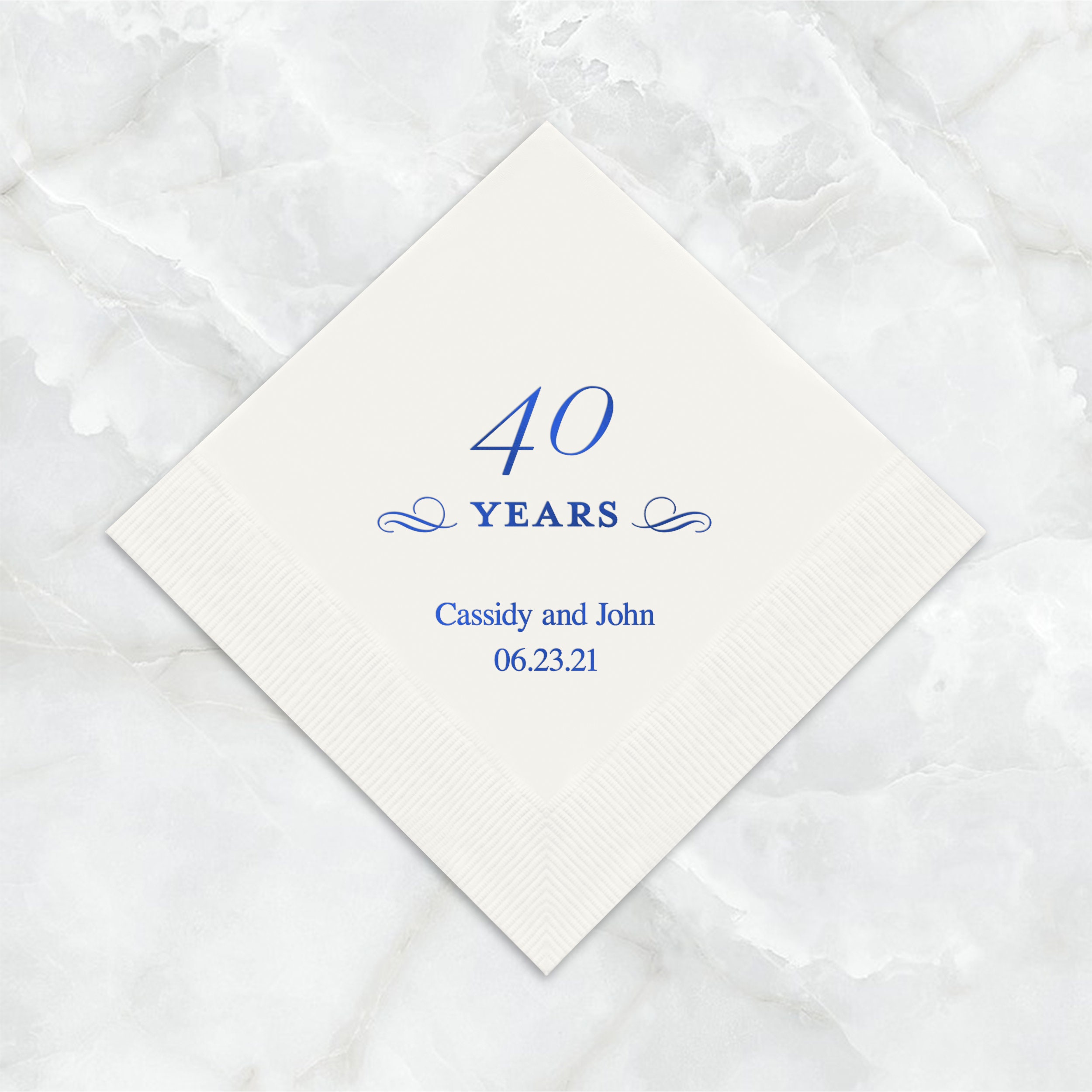 Serviettes en papier design 40 ans Serviette de fête danniversaire 40e  anniversaire Déjeuner Cocktail Dîner Serviettes imprimées Personnalisé -   France