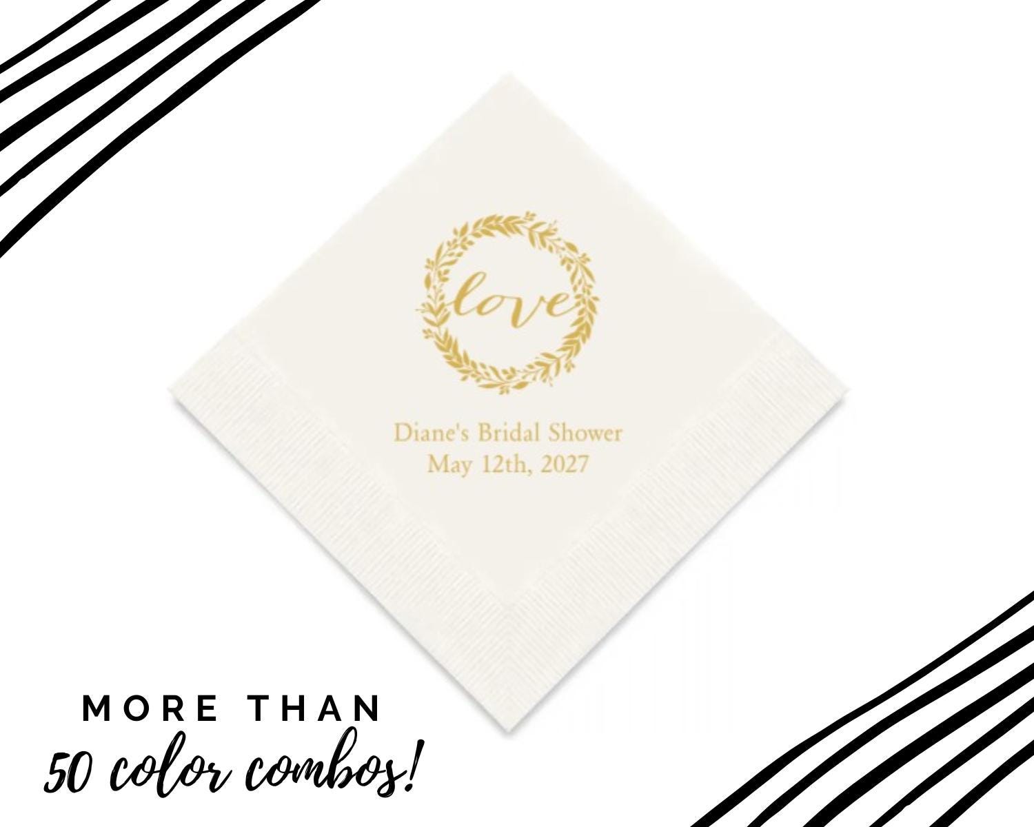 Hochzeit Servietten Personalisiert 40 Personalisierte Servietten Mit Namen - Für Hochzeit, Geburtstag, Taufe, Jubiläum 40 Servietten Mit Namen Für Hochzeit Geburtstag