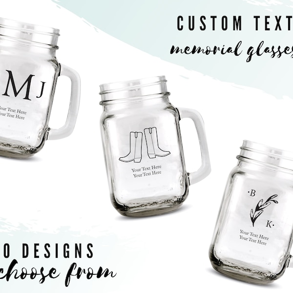 Monogram Mason Jar Etsy
