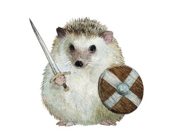 Hedgehog Warrior Print