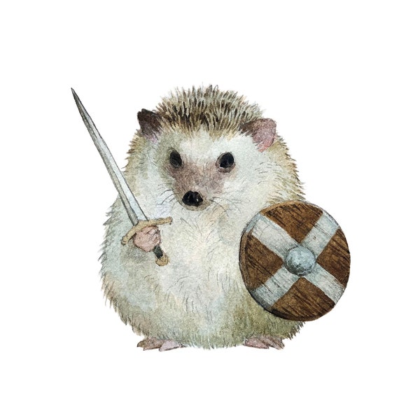 Hedgehog Warrior Print
