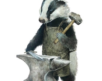 Badger Blacksmith Print