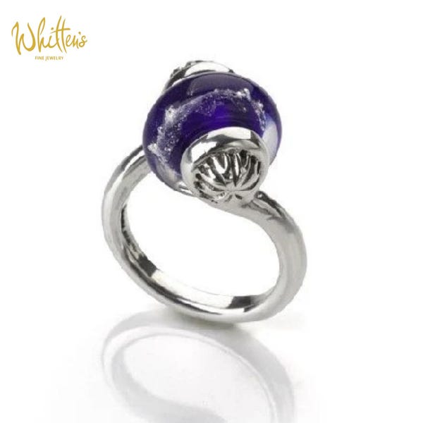 Interchangeable Sterling Silver Ring, 'The Audrey', WHIMSY Collection, Fits Pandora Beads, Trollbeads
