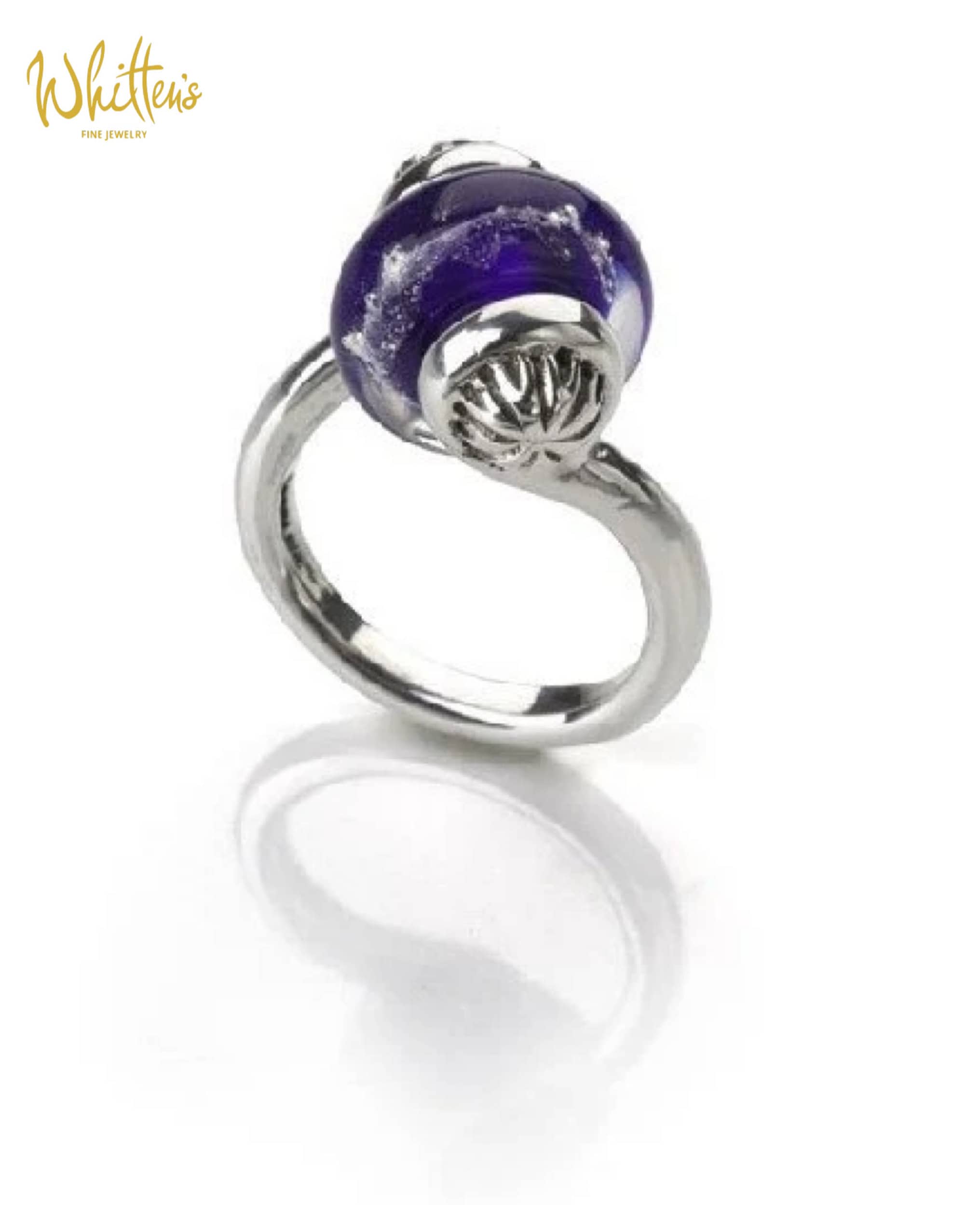 Ring for Beads 'The Audrey' by WHIMSY™ Sterling Silver Interchangeable fits  many Trollbeads, Chamilia, Pandora,