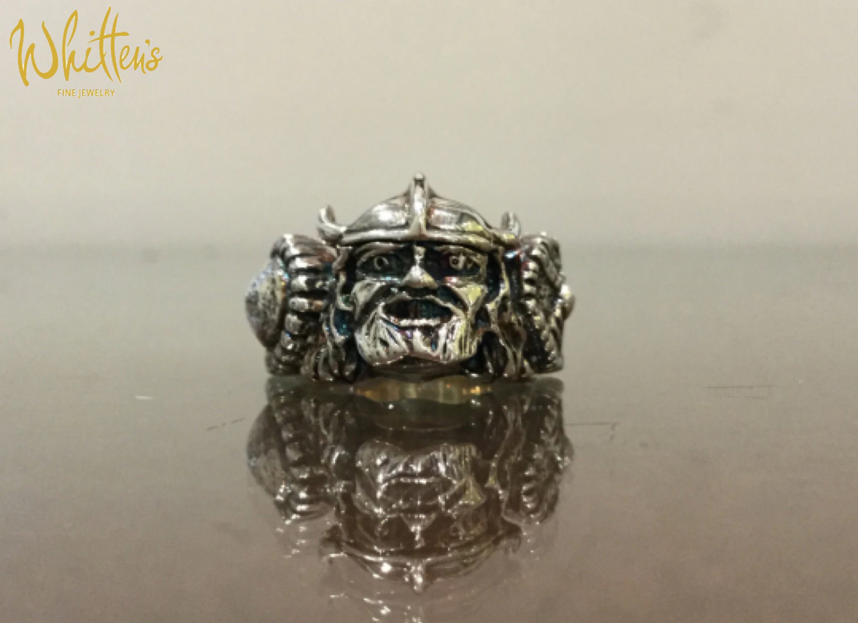 Viking Ring Handcrafted Cast in Sterling Silver, our Mystic Creature line