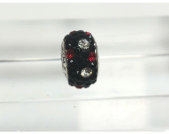 Whimsy small core flamenco sterling silver bead