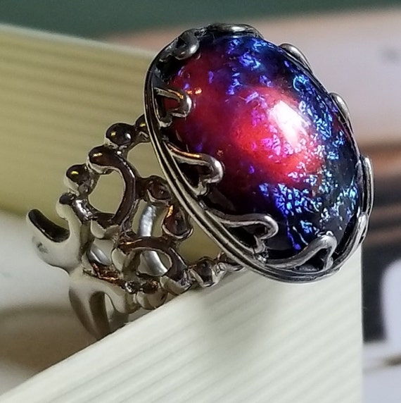 Renaissance Jewelry Red Mexican Fire Opal Glass Cabochon Ring Victorian Jewelry Filigree Ring Fire Opal Ring Dragons Breath Rings Band Horeto Com Renaissance Jewelry Red Mexican Fire Opal Glass Cabochon Ring Victorian Jewelry Filigree Ring Fire Opal Ring Dragons Breath Rings Band Horeto Com