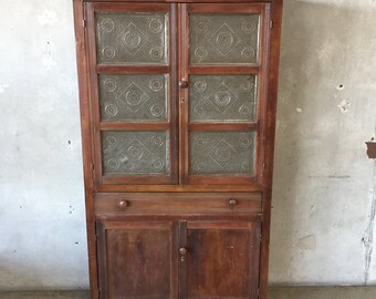 Items Similar To Antique Punched Tin Pie Safe Cupboard Panels