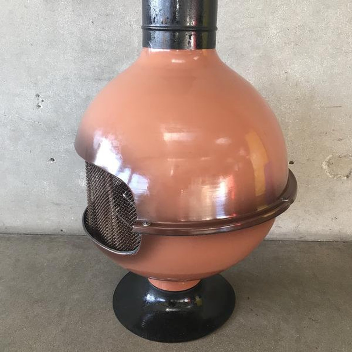 Mediados de siglo moderno porcelana acabado orbe chimenea | Etsy