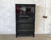 Vintage Black Metal Barrister Bookcase Lawyers Bookcase (EHTQ7R) Please Email Us For a Shipping Quote. Shipping is Not Free.