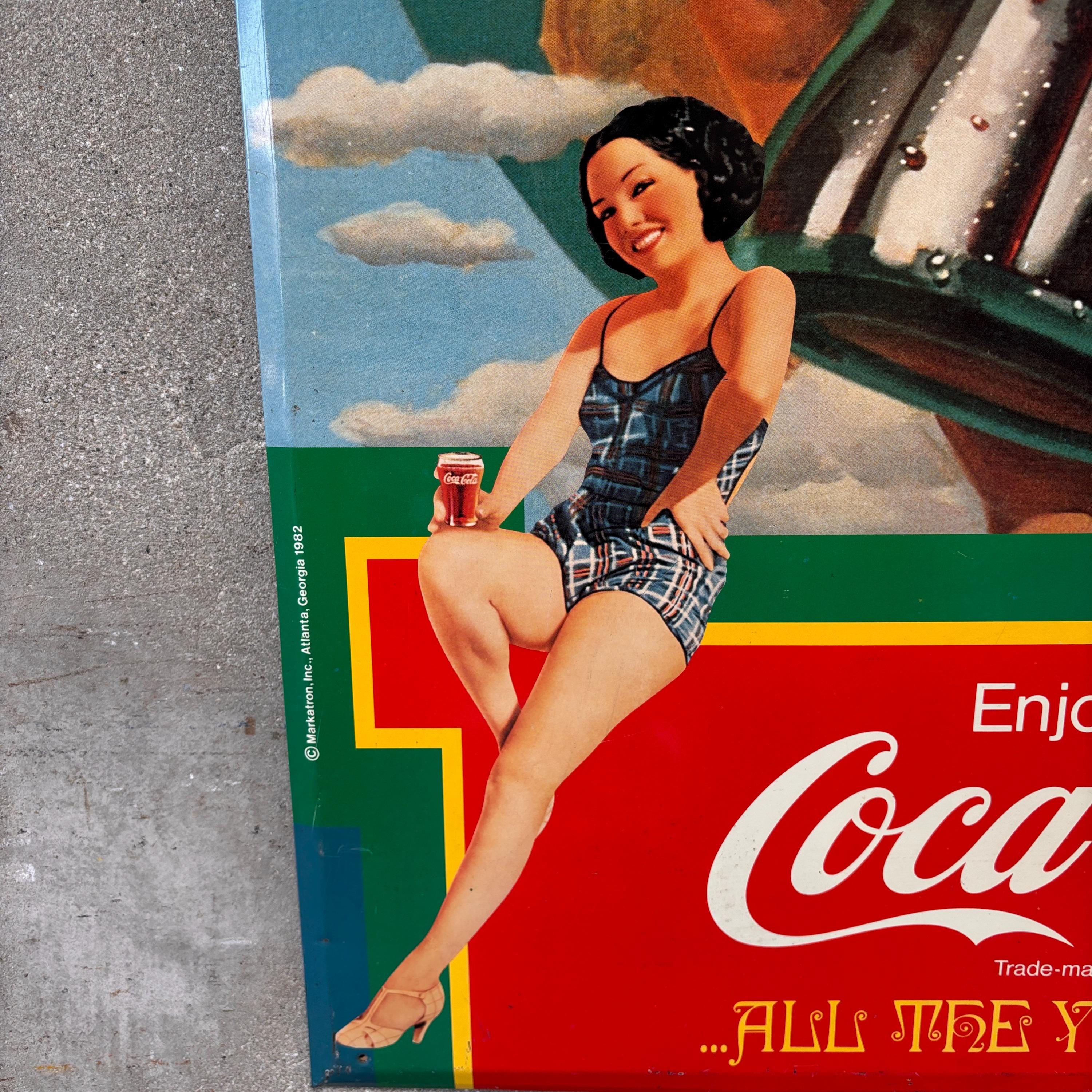 1982 Coca Cola Metal Sign (TATCPQ) ***ask for SHIPPING QUOTE*** - Etsy