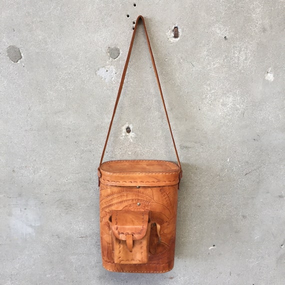 Tooled Leather 1970's Bag (4JEH24)