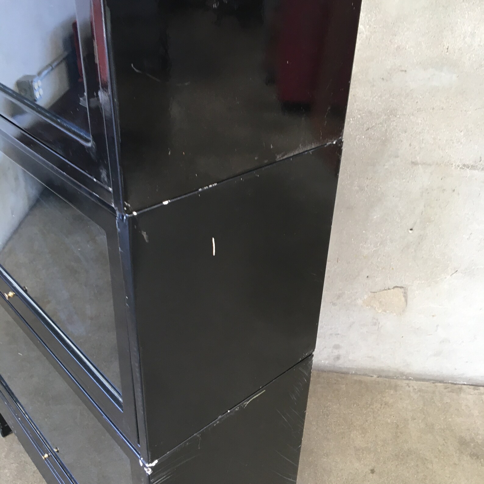 Vintage Black Metal Barrister Bookcase / Lawyers Bookcase Etsy