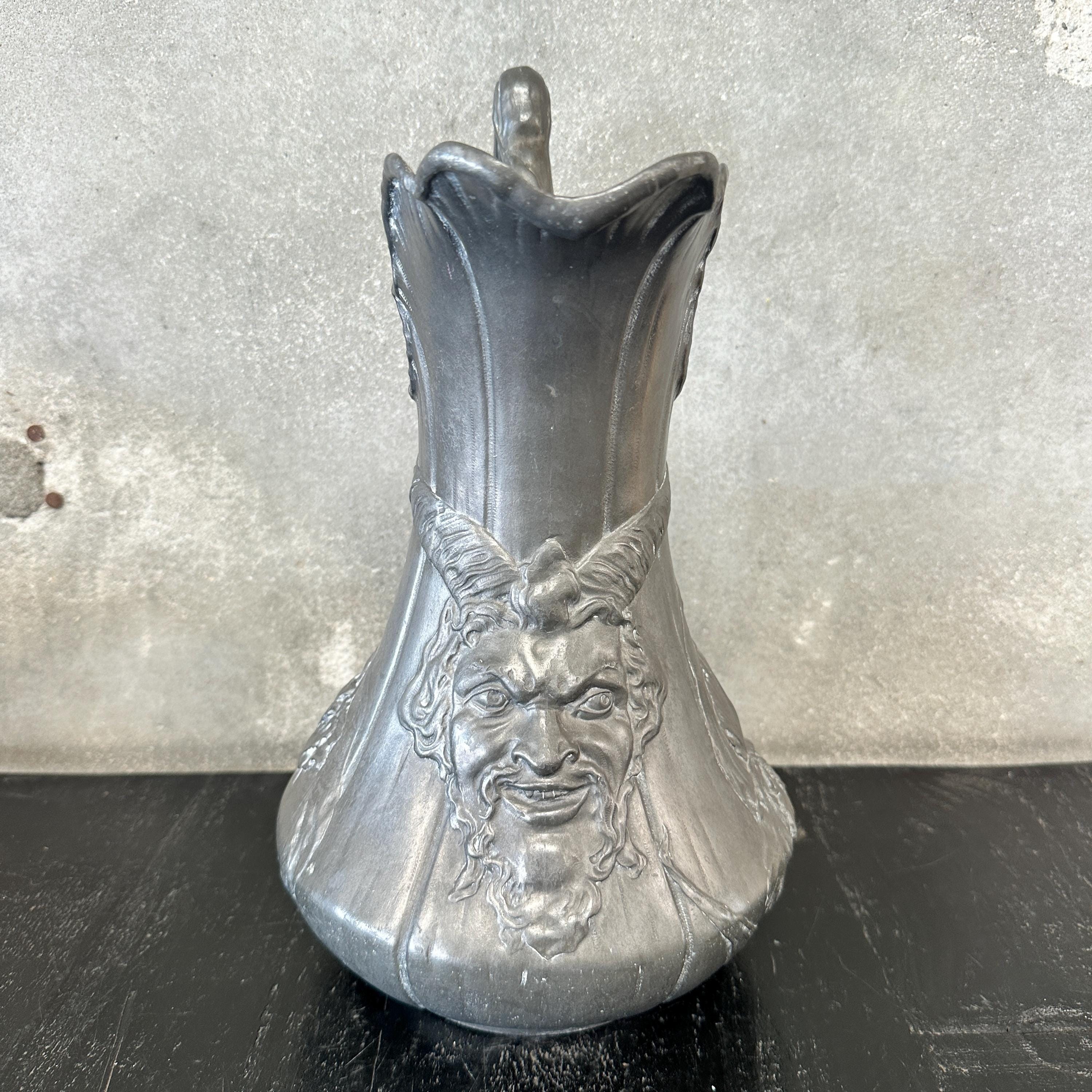 Kayserzinn Art Nouveau Pitcher With Devil Head (QXLT8A) ***ASK for
