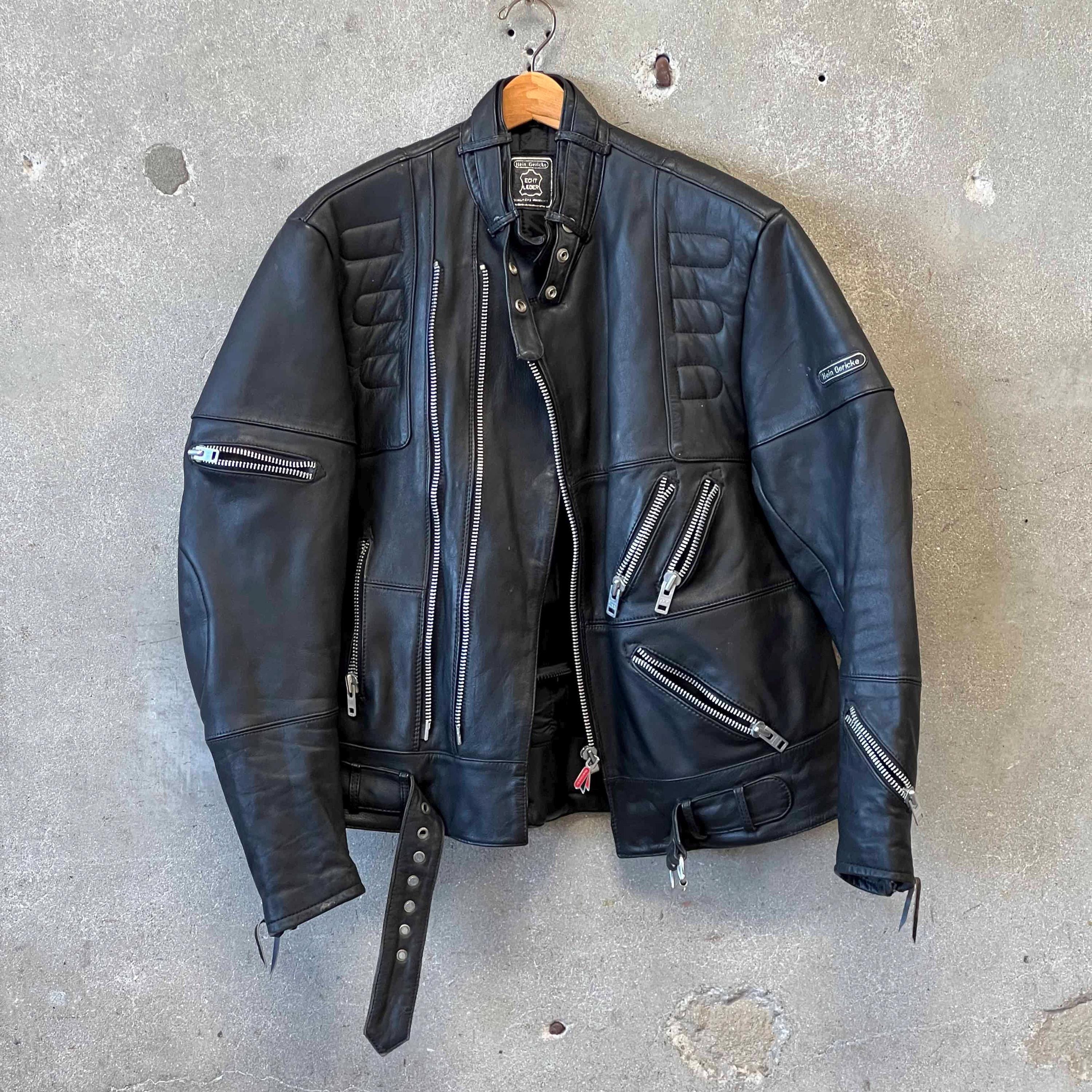 Hein Gericke Leather Motorcycle Jacket Size 60B (euro) (5DARTF