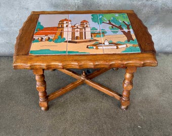 California Tile Table of Santa Barbara Mission - 6 tiles by Taylor Tile Corp. (N5TSZT) ***Ask FOR SHIPPING QUOTE***