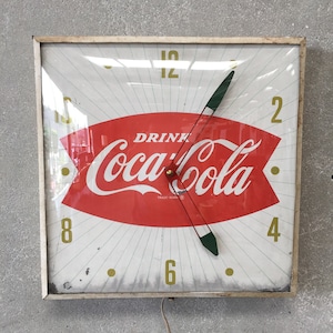 Vintage 1960s Coca Cola Clock (BZXJ2K) ***ASK for SHIPPING QUOTE***