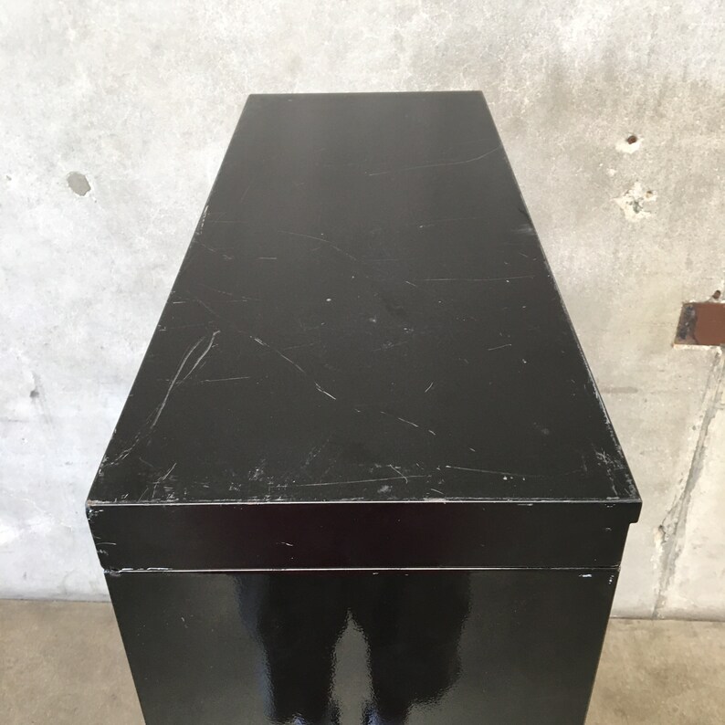 Vintage Black Metal Barrister Bookcase / Lawyers Bookcase Etsy