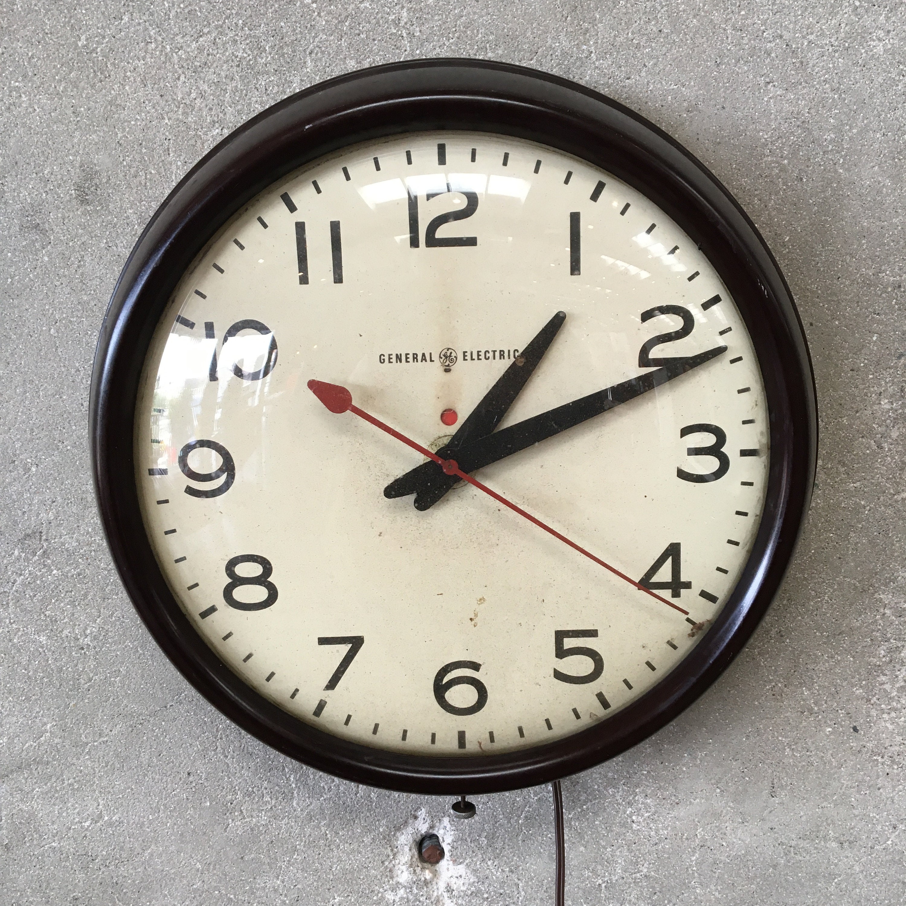 【1960s USA vintage】GENERAL ELECTRIC 時計 Vintage Shop Clock by General Electric (2BD68U)***ASK for