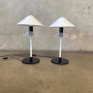 Pair of Post Modern 1990&#39;s Italian Table Lamps (GUXYP2) ***ASK for SHIPPING QUOTE***