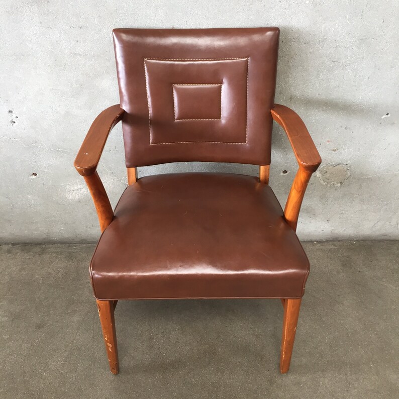 Vintage W H Gunlocke Chair Q42a76 Etsy