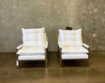 Pair of Mid Century Chairs w/ Custom Upholstery (BWHX3S) ***Ask for SHIPPING QUOTE***