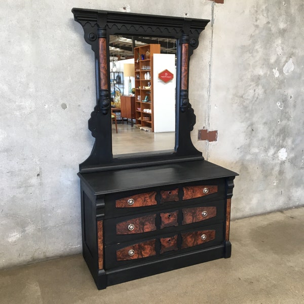 Antique Victorian Dresser With Mirror - Etsy