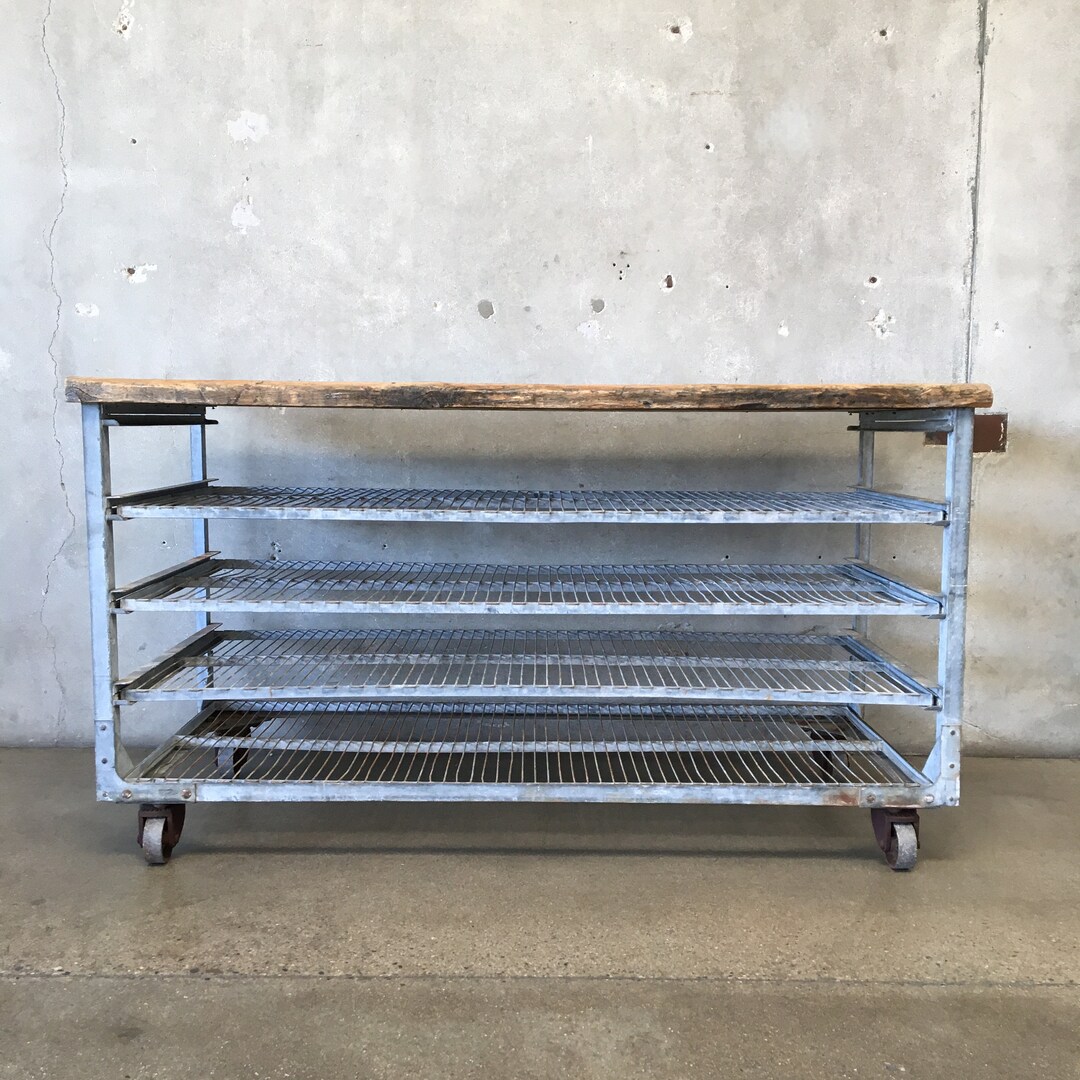 Vintage Industrial Shelving on Wheels APCCST see Listing Details for