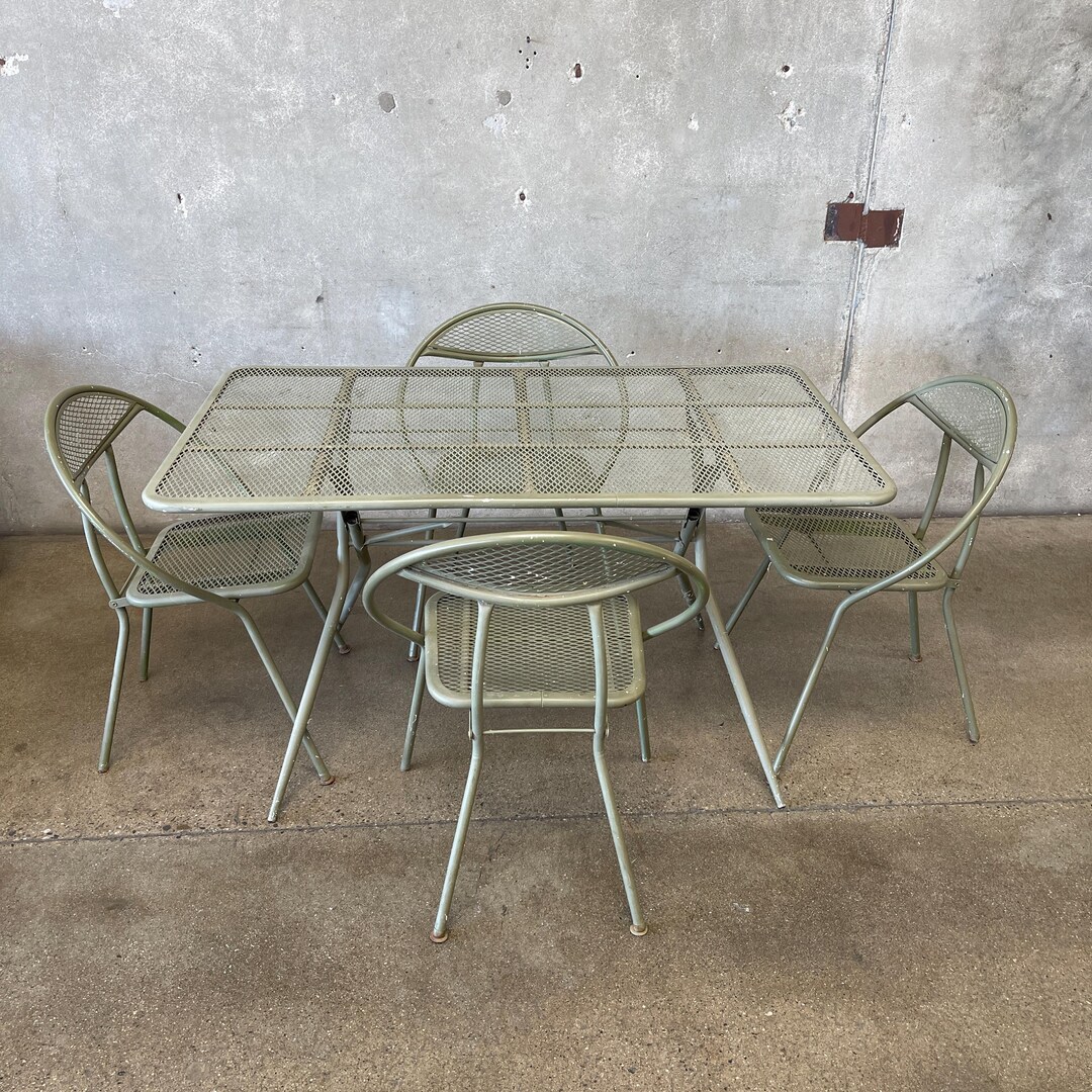 Mid Century Modern Metal Patio Set by Rid-jid TCDKNJ ask for SHIPPING ...