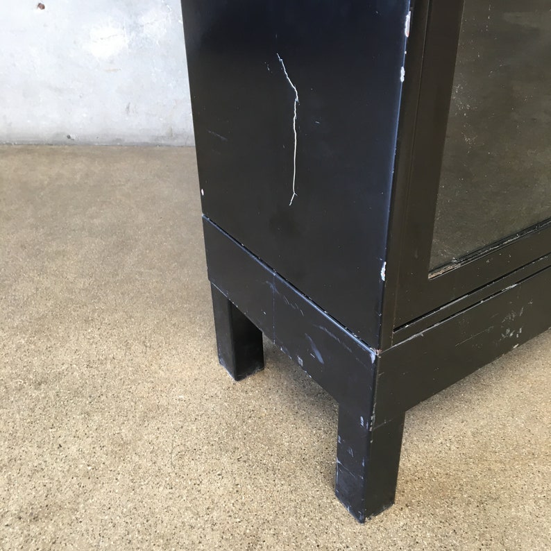 Vintage Black Metal Barrister Bookcase / Lawyers Bookcase Etsy