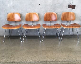 Set Of Four Herman Miller Eames DCM Dining Chairs (WCR23X) ***See Listing Details For Info On Shipping***