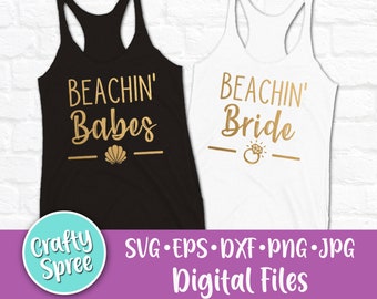 Beachin' bruid - Beachin' bruiden SVG PNG DXF gesneden bestand Instant Download digitale bundel