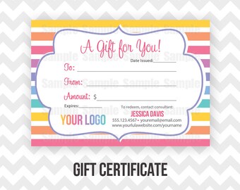 Thirty-One Gift Certificate Postcard Printable Direct Sales