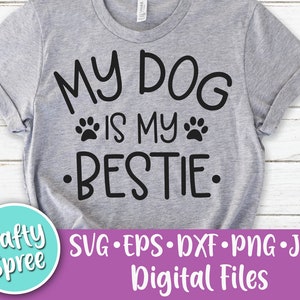 Meu cachorro é meu melhor amigo Bff SVG PNG DXF Cut File Download instantâneo de sublimação de arquivo